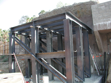 Plataforma de F R P para Tanque en Zoológico, Substituto de Acero, Plástico Reforzado con Fibra de Vidrio, P R F V, G R P