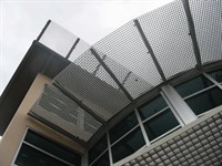 Toldo de Malla Cuadrada de F R P en Color Gris, P R F V, G P R